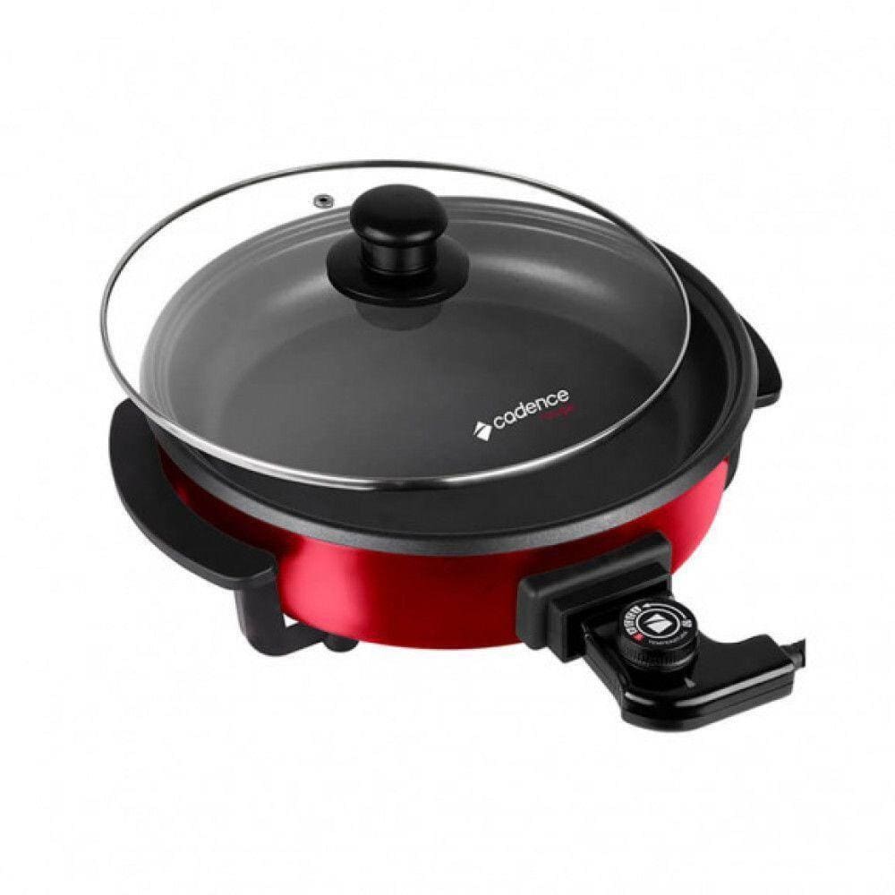 Panela Elétrica Cadence Multifuncional Vermelho E Preto 220v