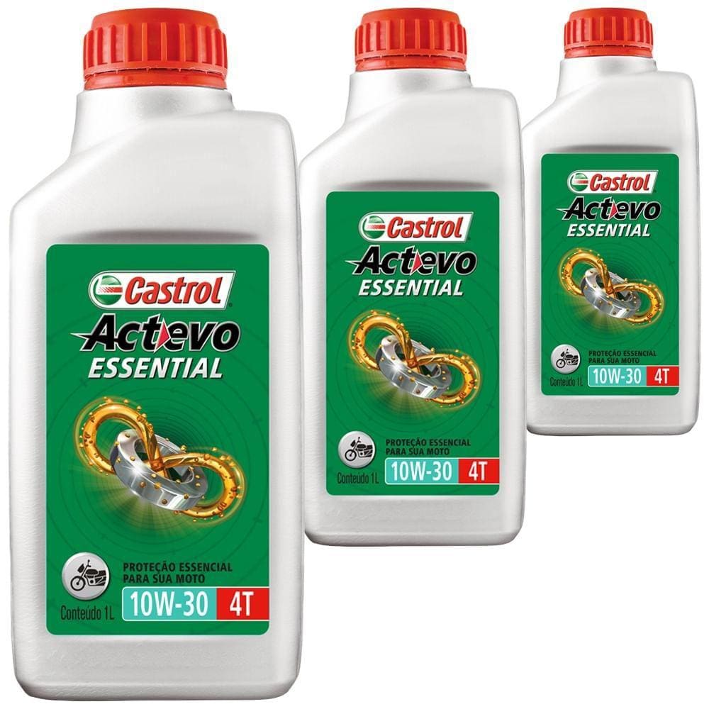 3 Óleo Mineral 10w-30 Actevo Essential Castrol Honda