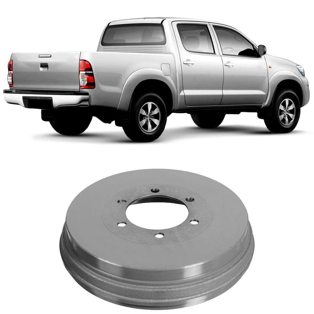 Tambor Freio Hilux 2.8 3.0 Traseiro Sem Cubo 6 Furos Trw