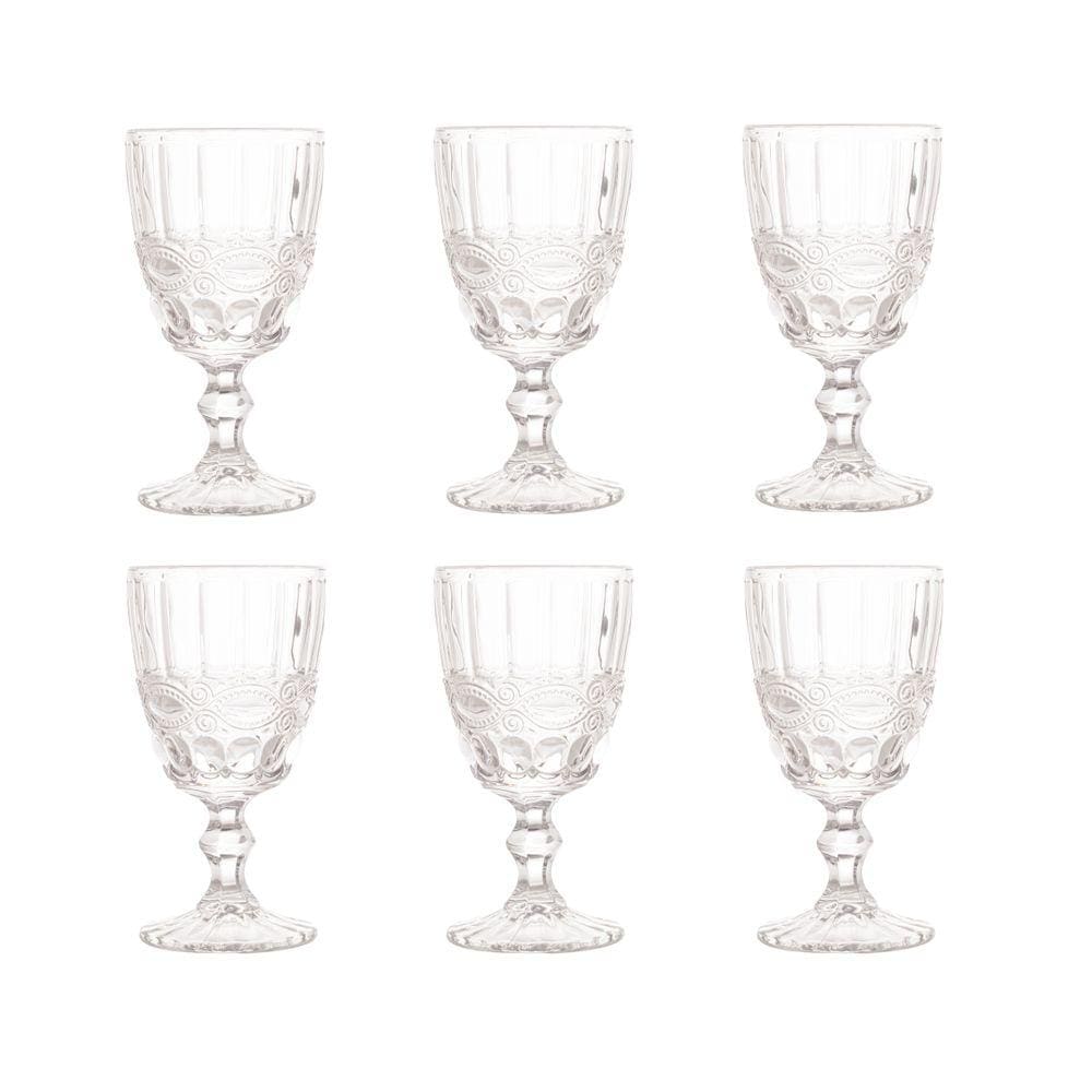 Conjunto 6 Taças de Vidro Libélula Transparente 325ml Lyor