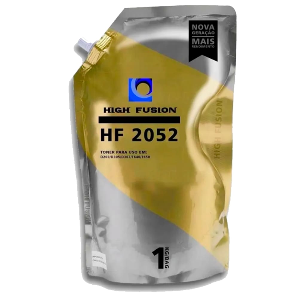 Refil Pó Para Recarga de Toner High Fusion HF 2052 Para Samsung D203- D305 -D307 -T640- T650 1 Kg