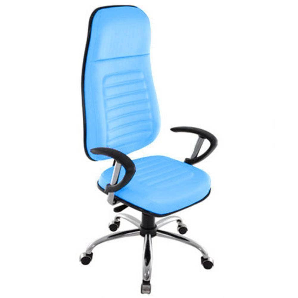 Cadeira Presidente Com Espaldar Alto Linha Blenda Azul