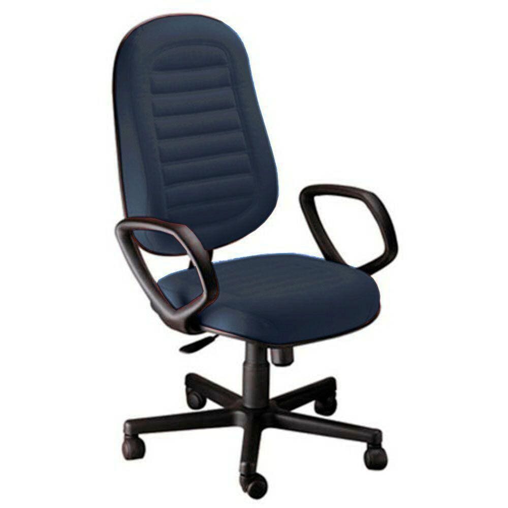 Cadeira Presidente Gomada Com Braços Linha Blenda Azul