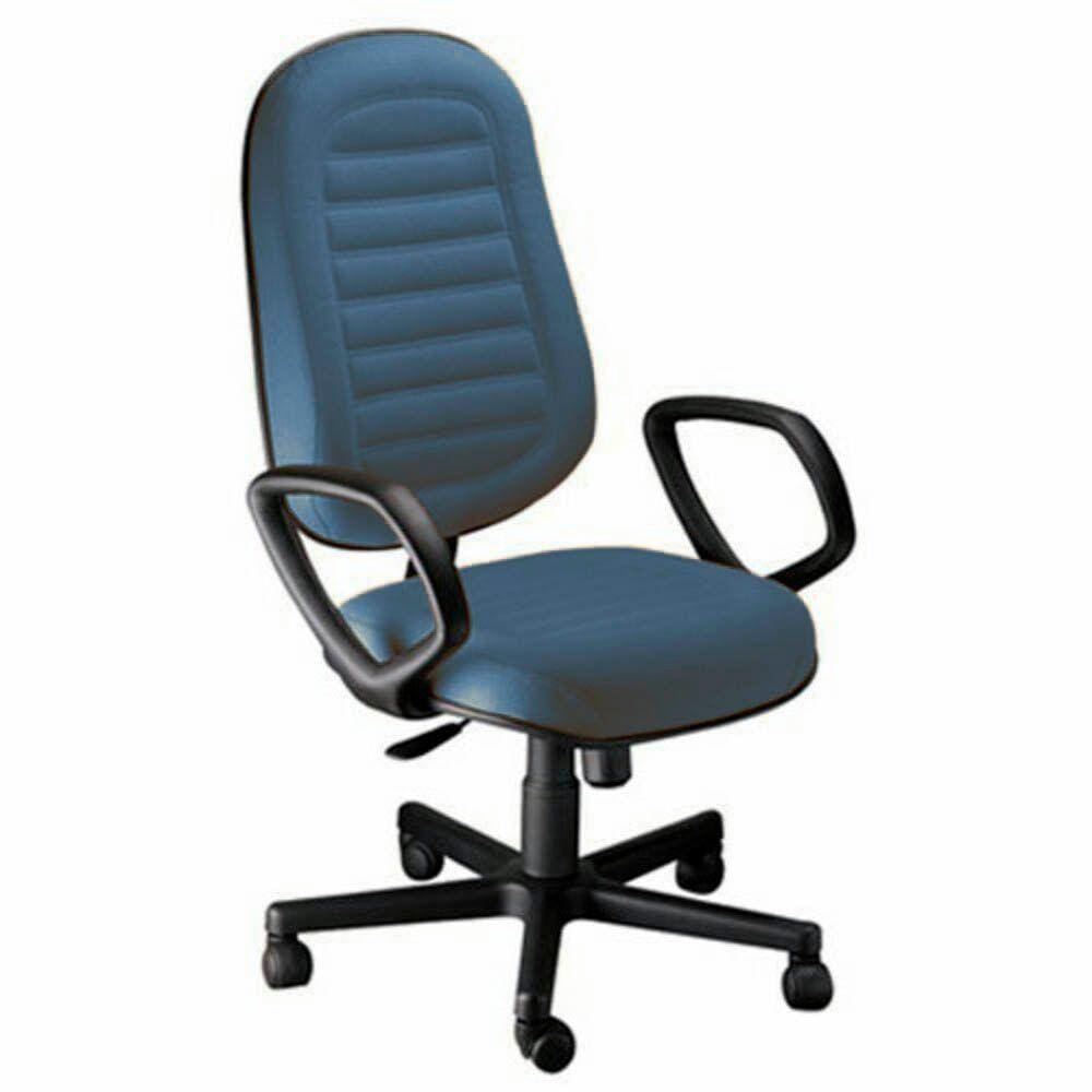 Cadeira Presidente Gomada Com Braços Linha Blenda Azul