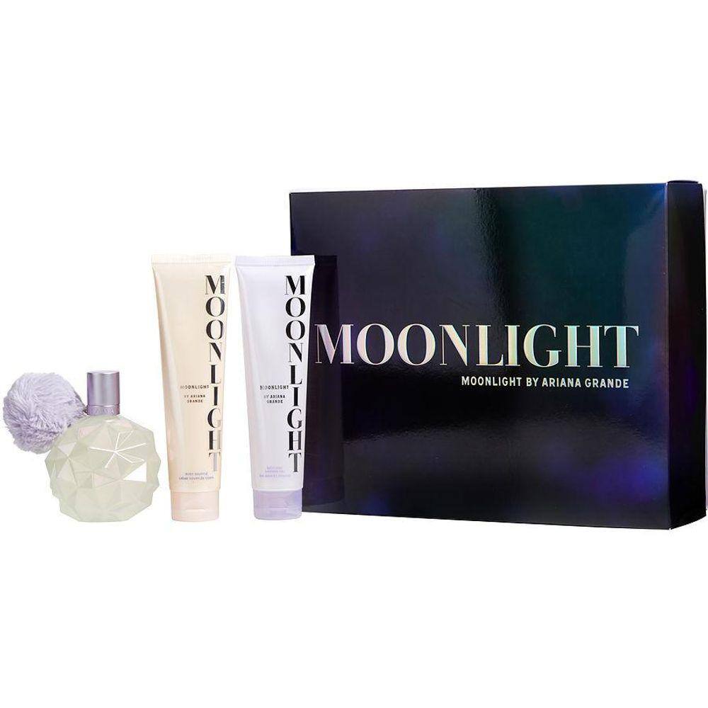 Cx De Presente Feminino Moonlight Ariana Grande Ariana Grande Eau De Parfum 100 Ml + Body Souffle 100 Ml + Bath And Gel De Banho 100 Ml
