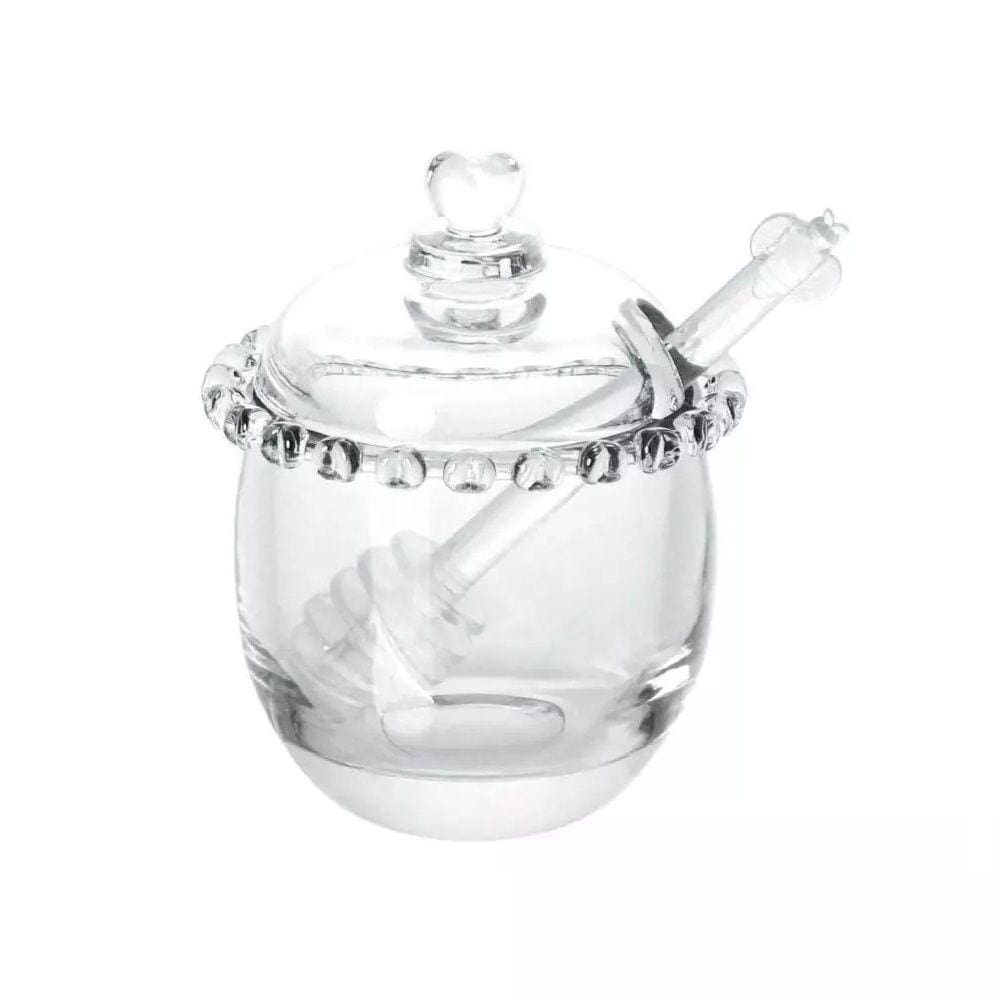 Meleira de Cristal Com Pegador Coração Transparente Lyor