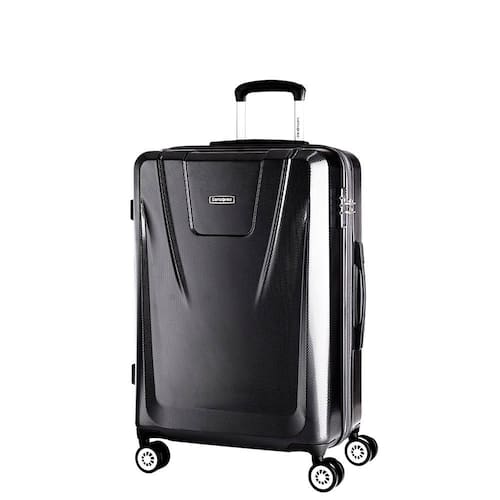 imagem-Mala de Viagem Grande Expansível em Policarbonato Samsonite Derby Cadeado Tsa e Rodas Duplas Preta