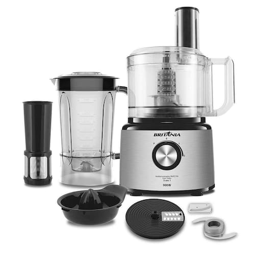Multiprocessador Britânia Bmp2700P Em Inox Turbo 900W 127V Menor preço em Multiprocessador Britânia Bmp2700P Em Inox Turbo 900W 127V