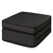 Puff Multiuso 3 Em 1 Solteiro Espuma Preto - Bf Colchões