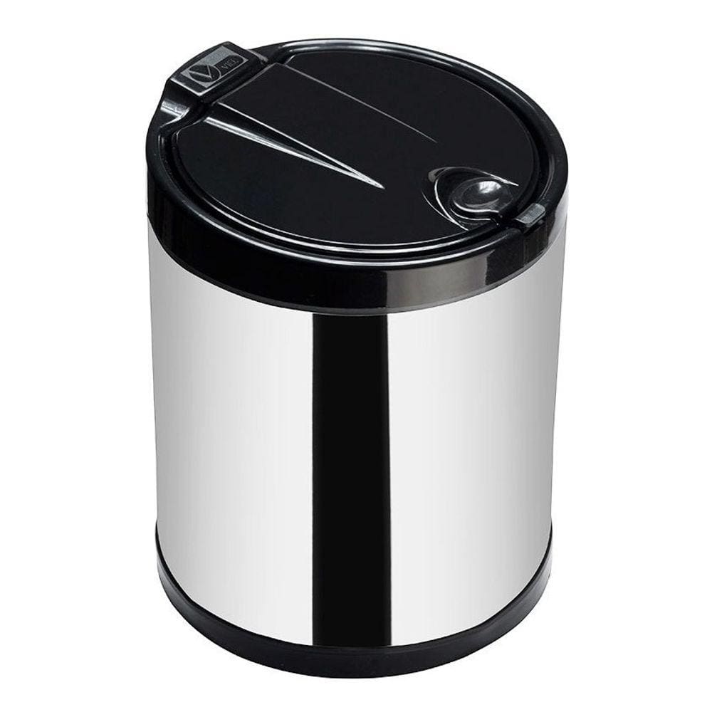 Lixeira De Pia Inox C/ Tampa Click Recip. Plástico 2,5 L
