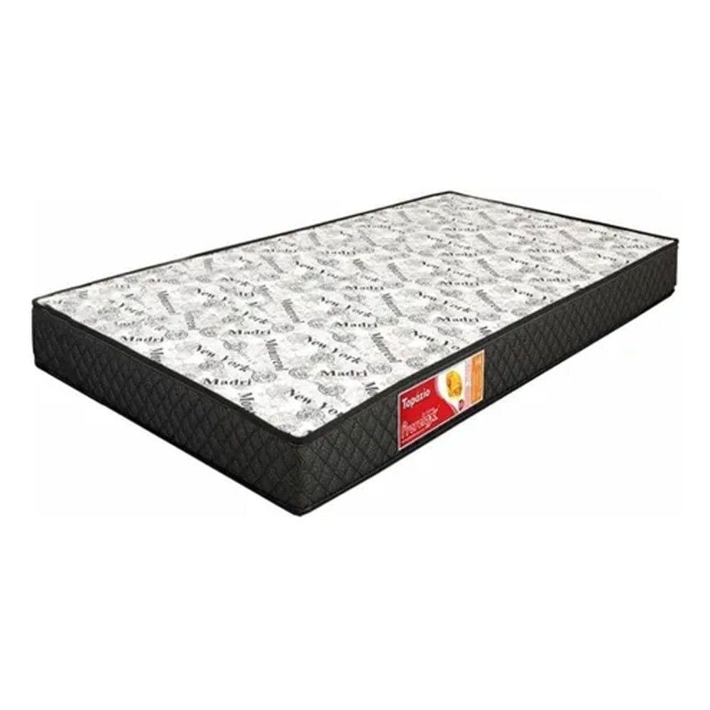 Colchão Solteiro Espuma D23 78x188x12cm Preto C/Branco