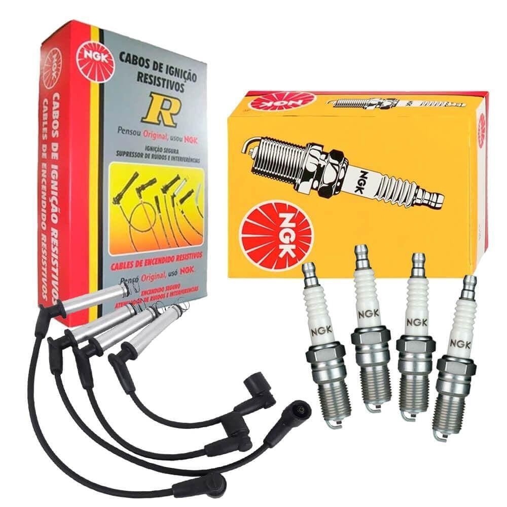 Kit Vela E Cabo Vela De Ignição Gol 1.0 2001 A 2005 Ngk