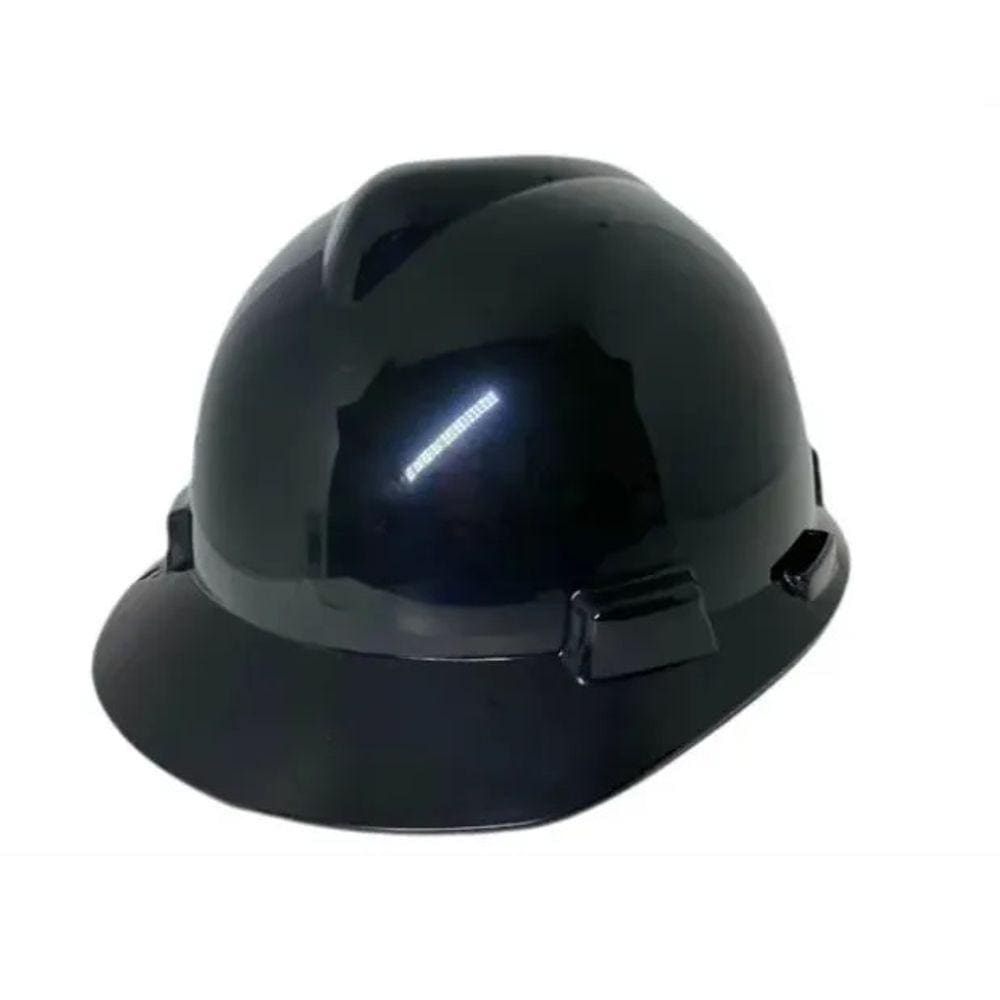Capacete MSA V-Gard C/ Carneira Push Key e Jugular Preto CA 498
