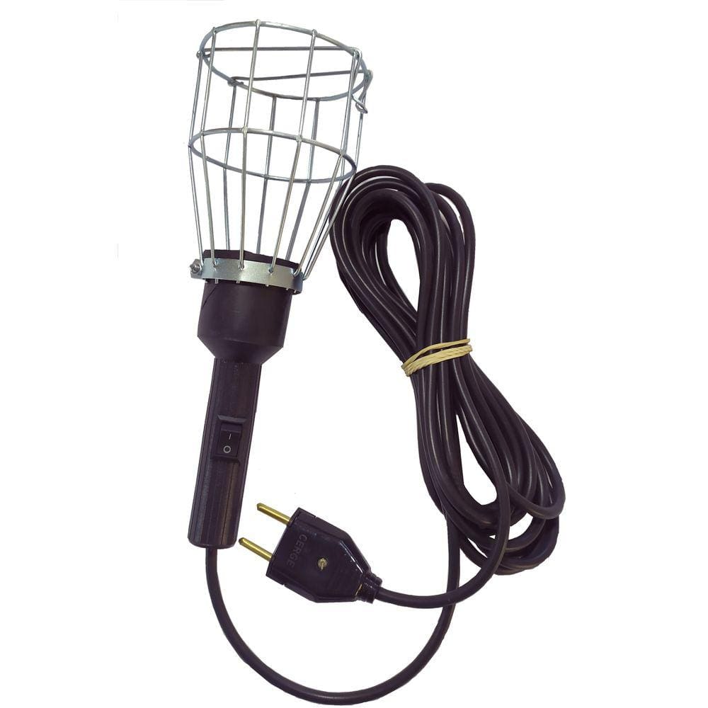 Pendente Luz C/ Lig/desliga Fio Pp 8mt Gaiola Arame Média