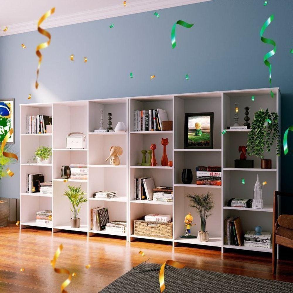 Kit 2 Estantes Livreiro Multiuso 7 Prateleiras 11 | Extra