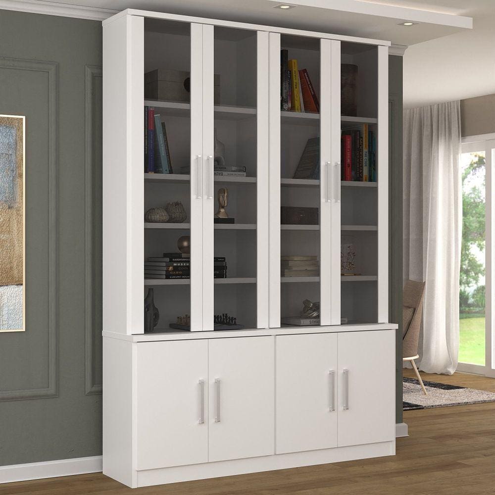 Estante para Livros 8 Portas Foscarini Branco