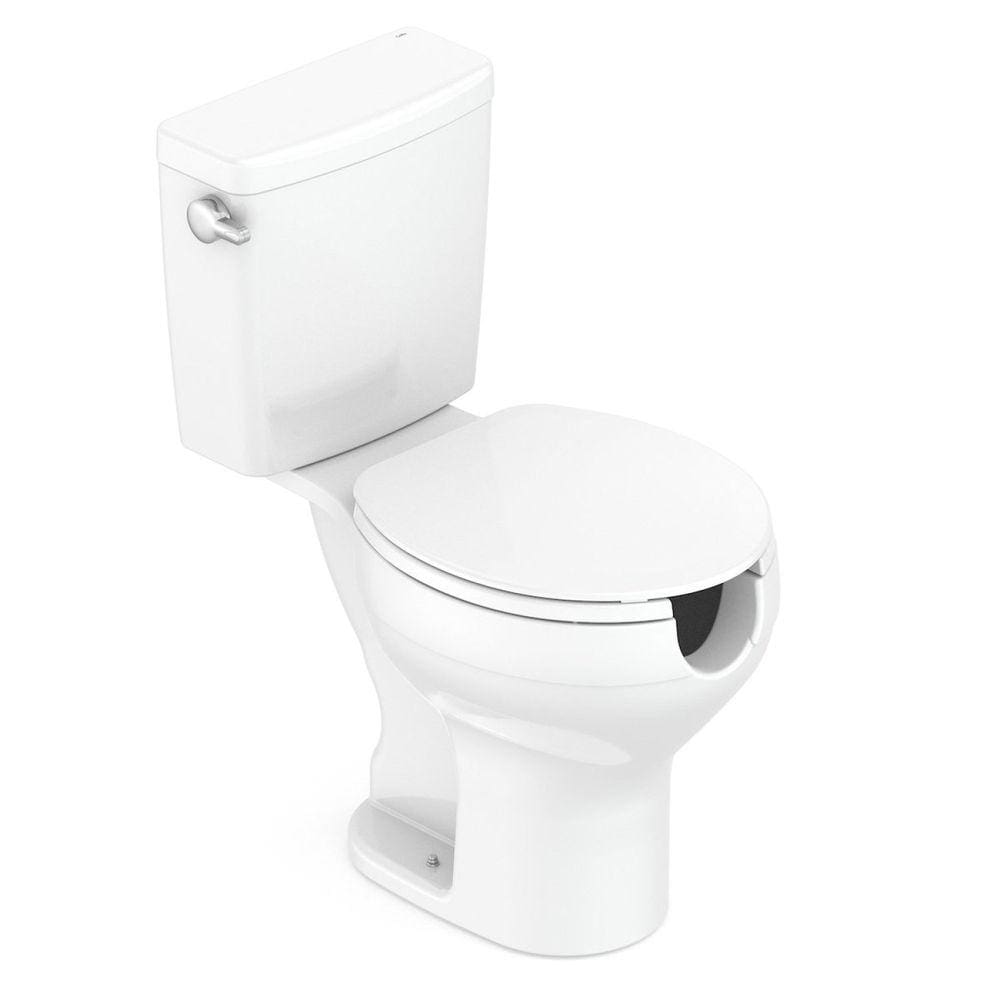 Kit Vaso Sanitário com Caixa Acoplada com acionamento lateral e Assento com abertura Acesso Celite Branco