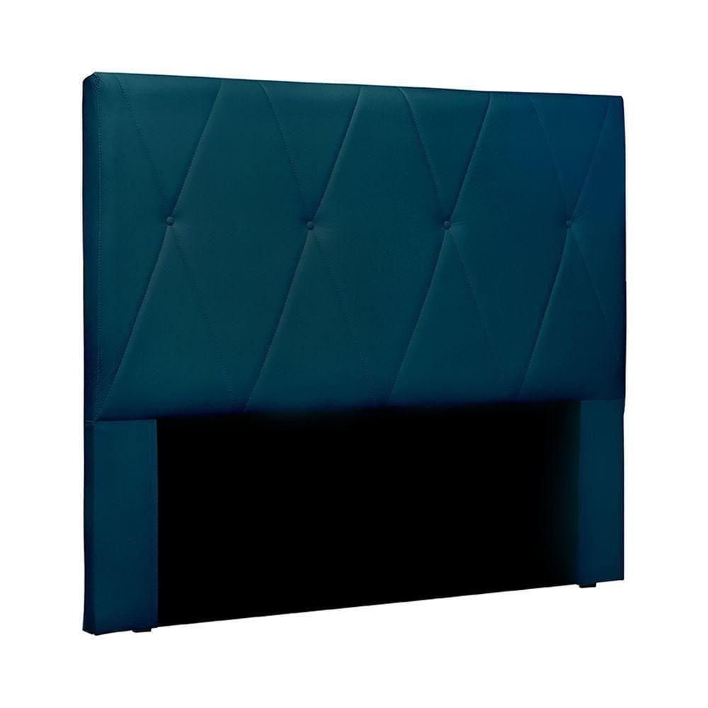 Cabeceira King Size 1,95m Yves Veludo Azul Gran Belo