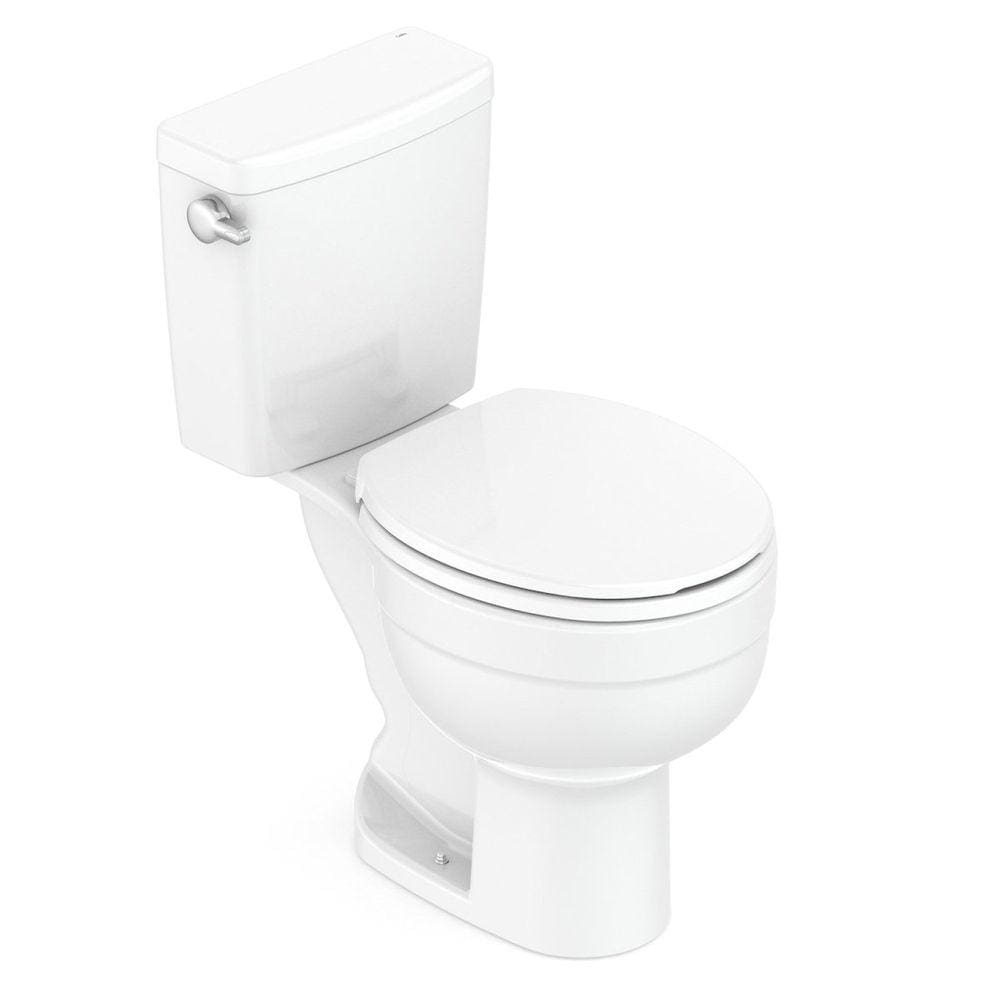 Kit Vaso Sanitário com Caixa Acoplada com Acionamento Lateral e Assento Soft Close com Abertura Acesso Confort Celite Branco