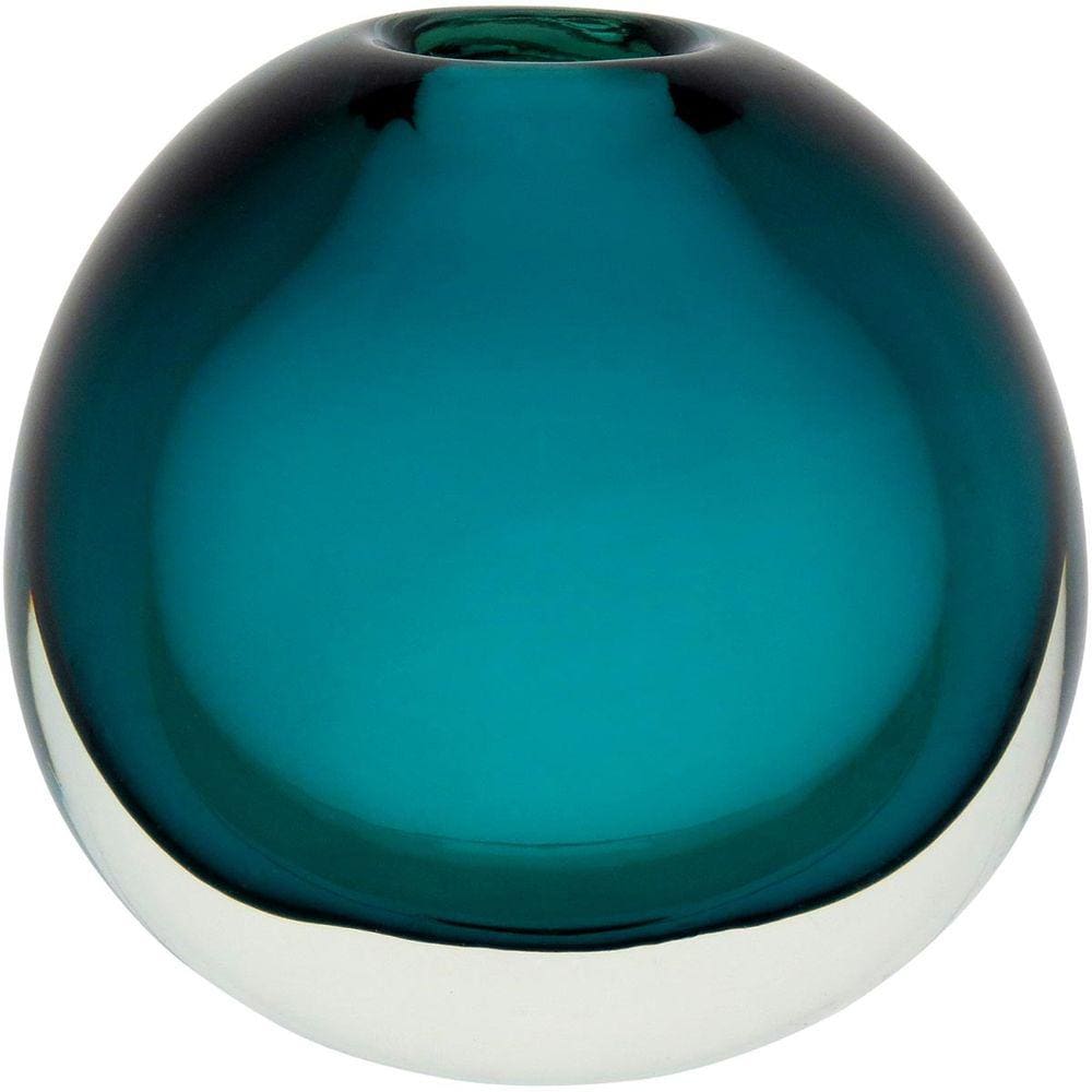 VASO 14x14x10cm VIDRO AZUL