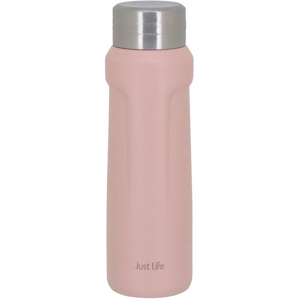 JUST LIFE GARRAFA TÉRMICA 23x7x7cm 500ml INOX ROSA PAREDE DUPLA