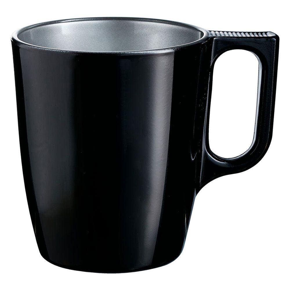 LUMINARC FLASHY CANECA 9x8x8cm 250ml VIDRO TEMPERADO PRETO
