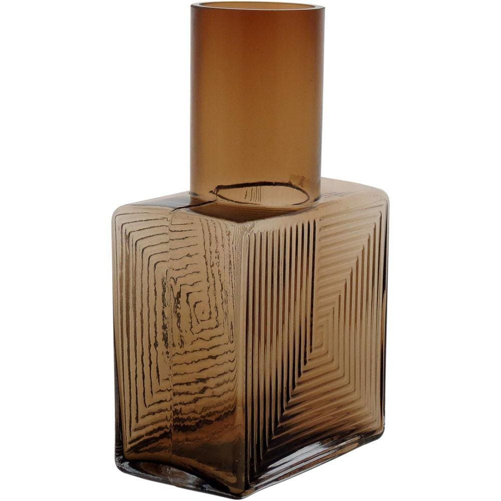 SANVICTOR GARRAFA DECORATIVA 23x14x8cm VIDRO ÂMBAR