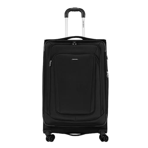 imagem-Mala de Viagem Grande em Poliester Samsonite Kick Air Cadeado Tsa e Rodas Duplas 360º Preta