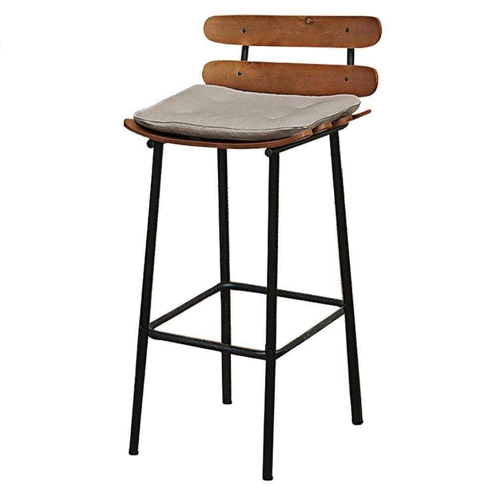 Banqueta Alta Costela Decorativa Assento Em Tecido Suede