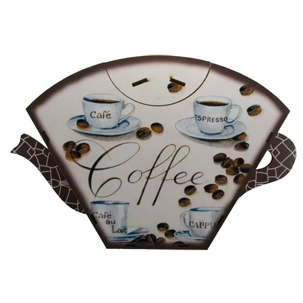 Porta Filtro Em Madeira Para Coador De Café Decor - Coffe