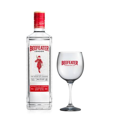 Kit Gin Beefeater Dry 750ml + Taça de Vidro 550ml Menor preço em Kit Gin Beefeater Dry 750ml + Taça de Vidro 550ml