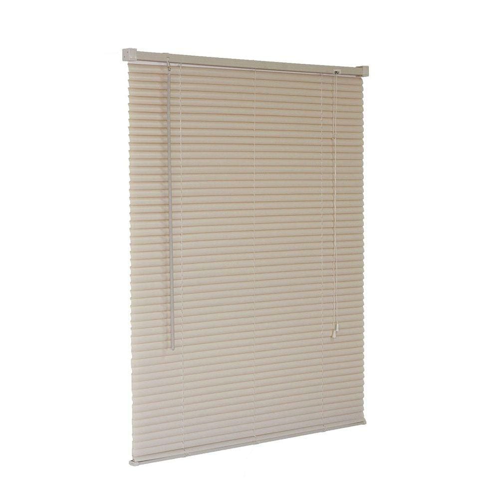 Persiana Horizontal PVC Bege 120 (L) x 220 (A) Lâminas Resistentes Flexíveis C/ Kit de Instalação