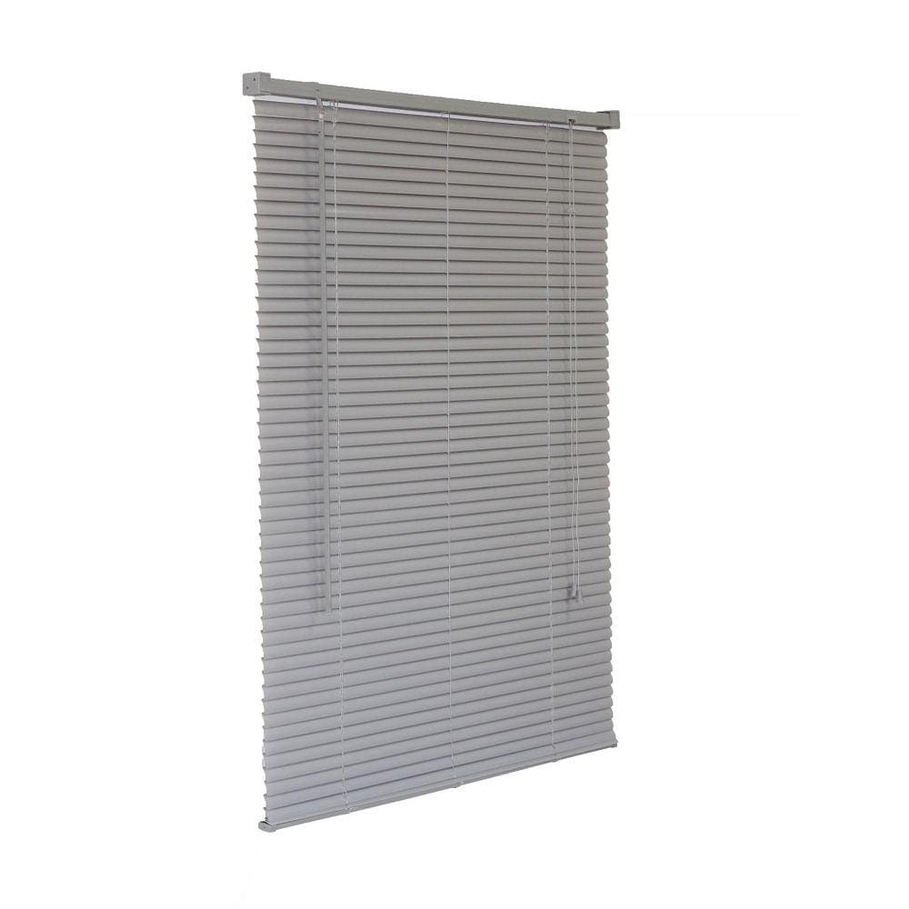 Persiana Horizontal PVC Cinza 60 (L) x 80 (A) Lâminas Resistentes Flexíveis C/ Kit de Instalação