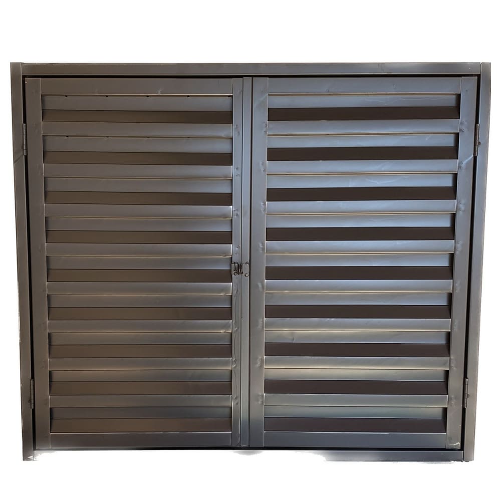 Porta Abrigo Aço Abertura Dupla Casa Gás Com Trava 80X70x6