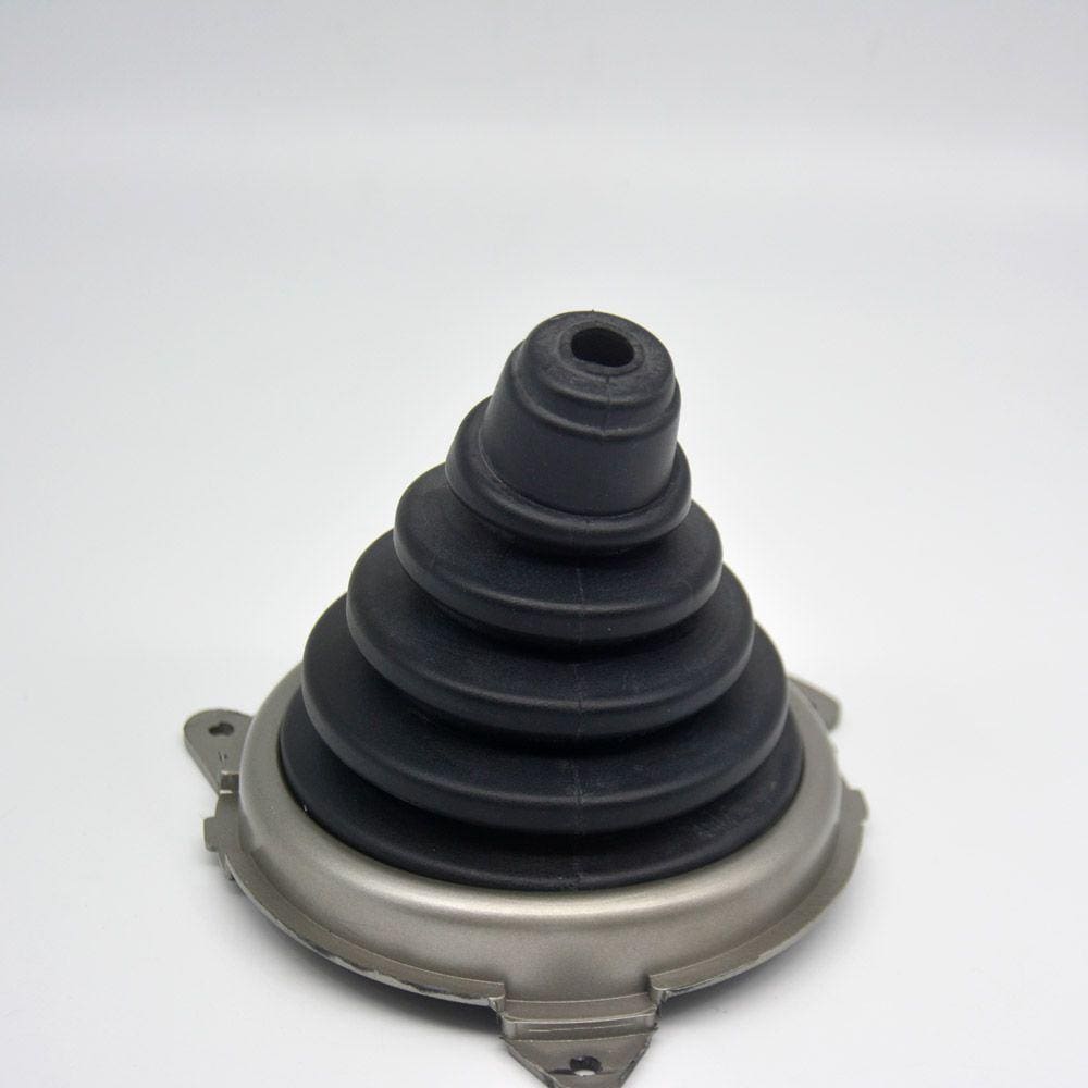 Coifa de alavanca de câmbio para o carro HONDA Fit 2003-2008 PRETA Sanfonada Com Base Cinza