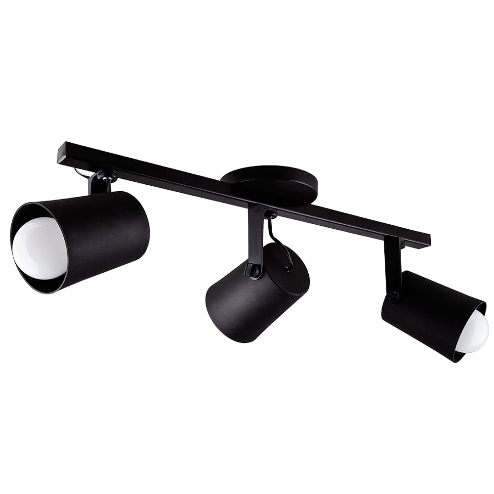 Luminária de Teto Spot Trilho Direcionável Fokus 3 Lâmpadas E27 Moderno Bivolt