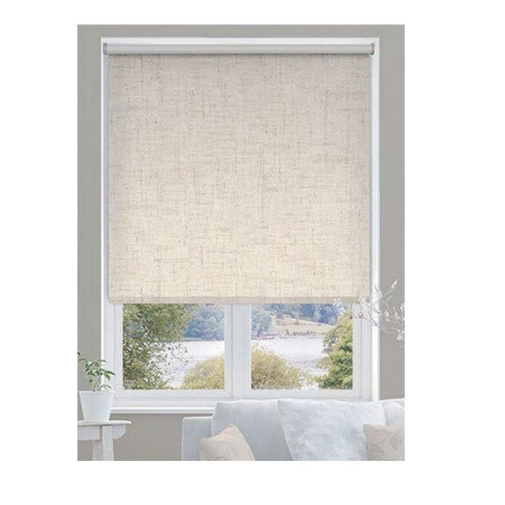 Persiana Rolo Blackout Linho 140 cm (Largura) x 160 cm (Altura) Cortina Bloqueia Luz 100% Escuro