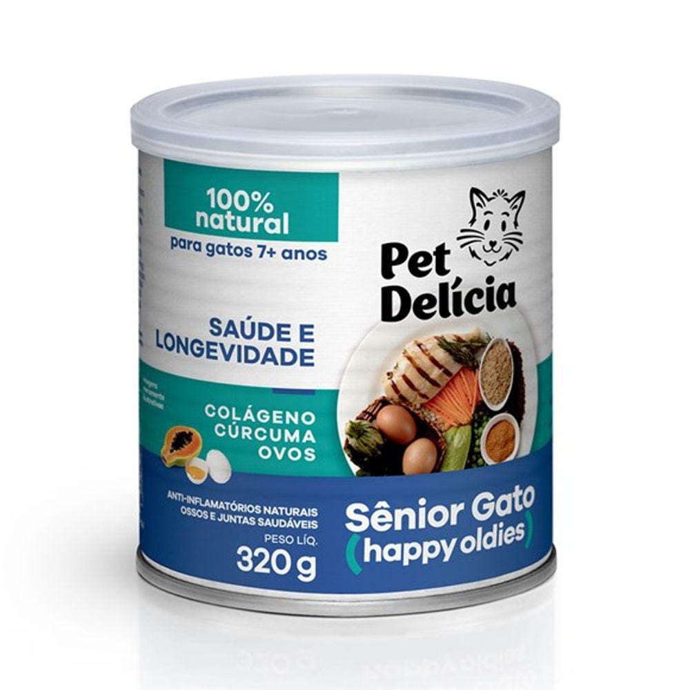 Racao Umida Pet Delicia Gatos Senior Happy Oldies - 320g