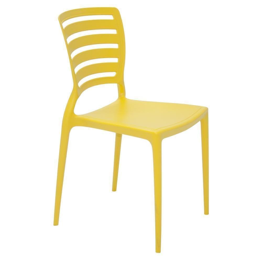Cadeira Tramontina Encosto Polipropileno Fibra Amarelo