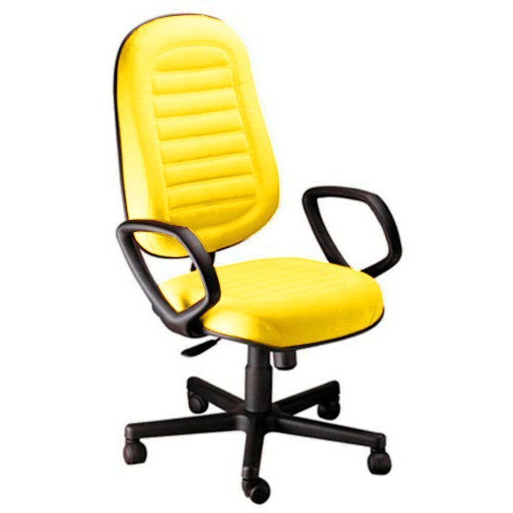 Cadeira Presidente Gomada Com Braços Linha Blenda Amarelo