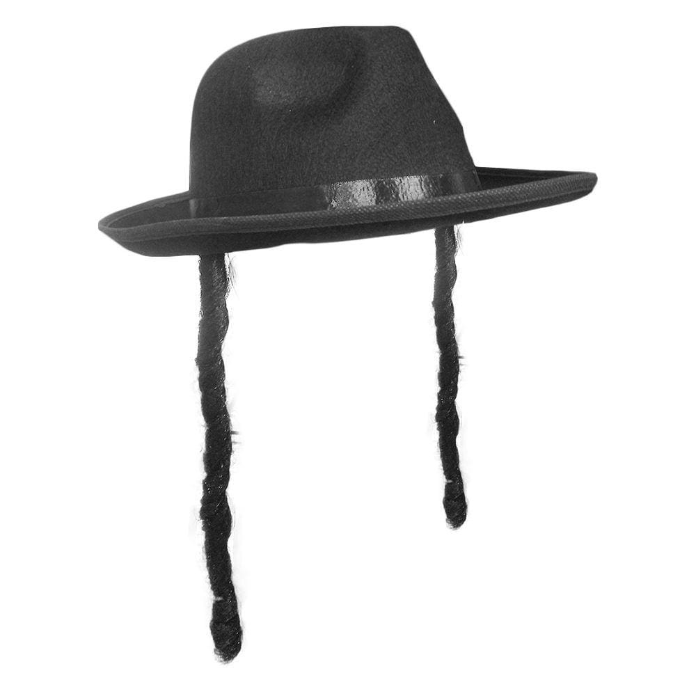 Chapéu Mafioso Fedora Preto de Feltro com Tranças