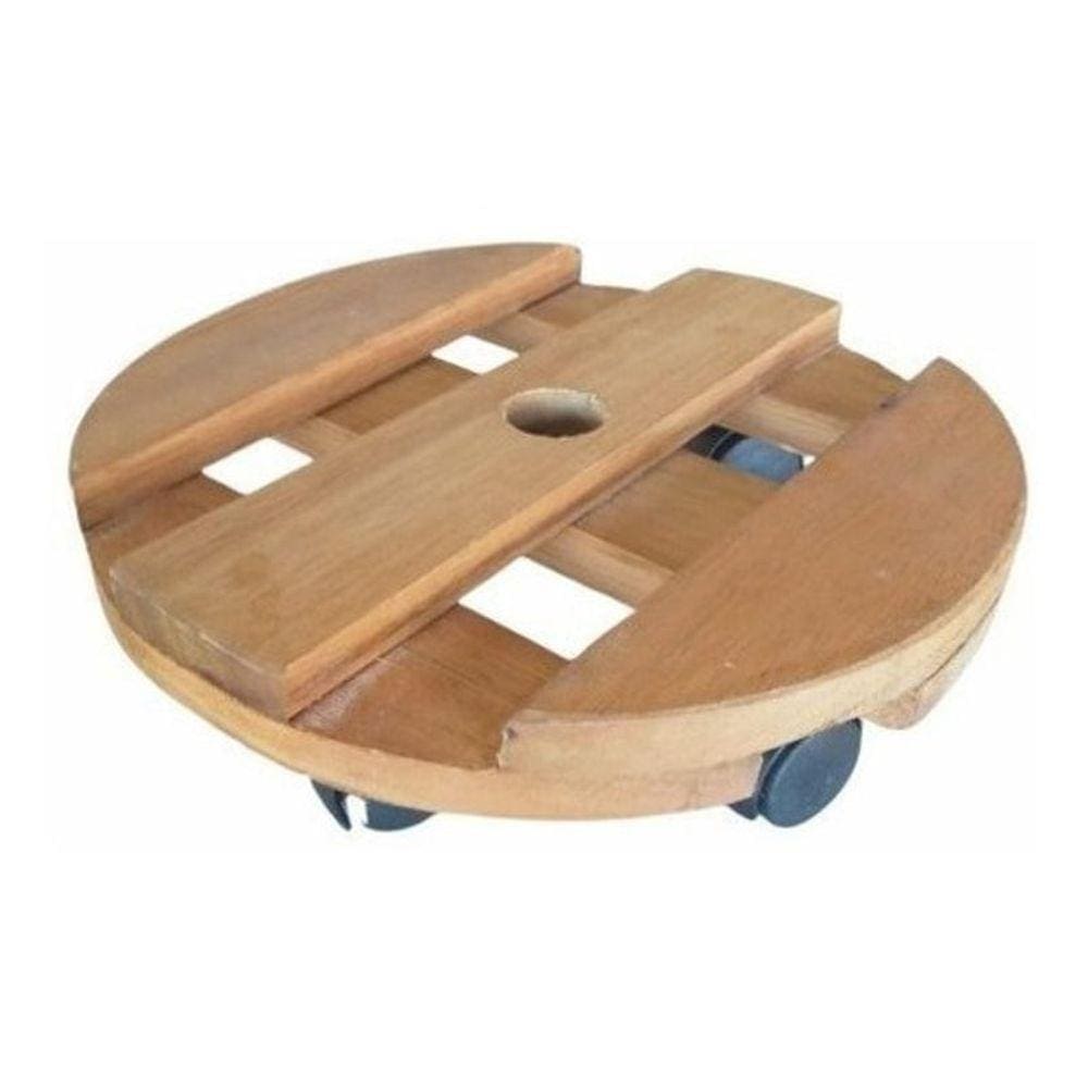 Suporte Para Vasos De Plantas Com Rodizio Decoração 25Cm
