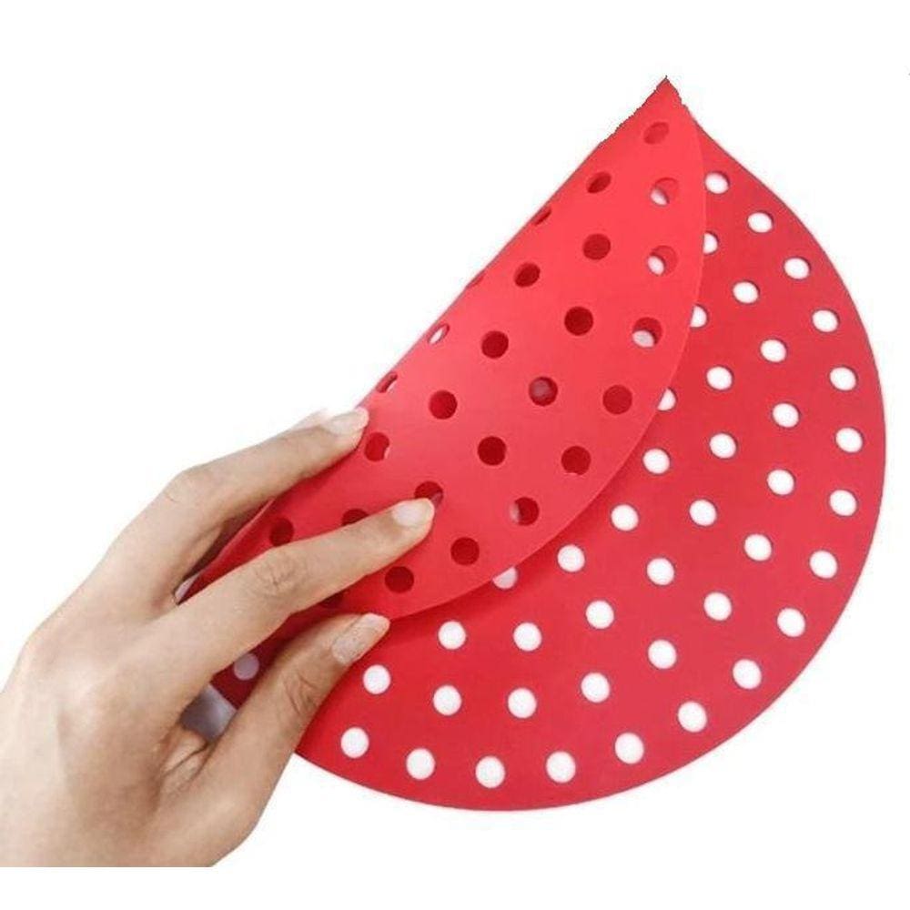 Tapete Culinário De Silicone Para Air Fryer Redondo 20 Cm