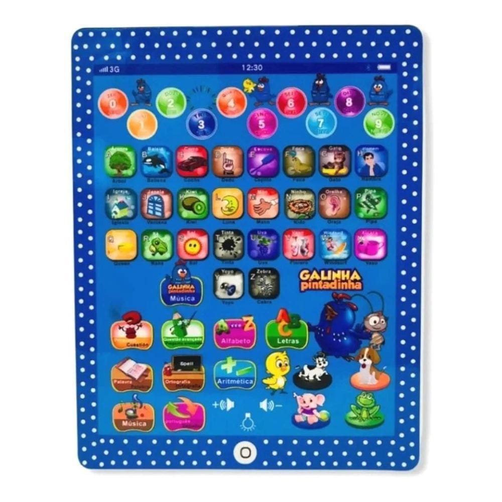 Tablet Infantil Educativo Da Galinha Pintadinha Multifunções