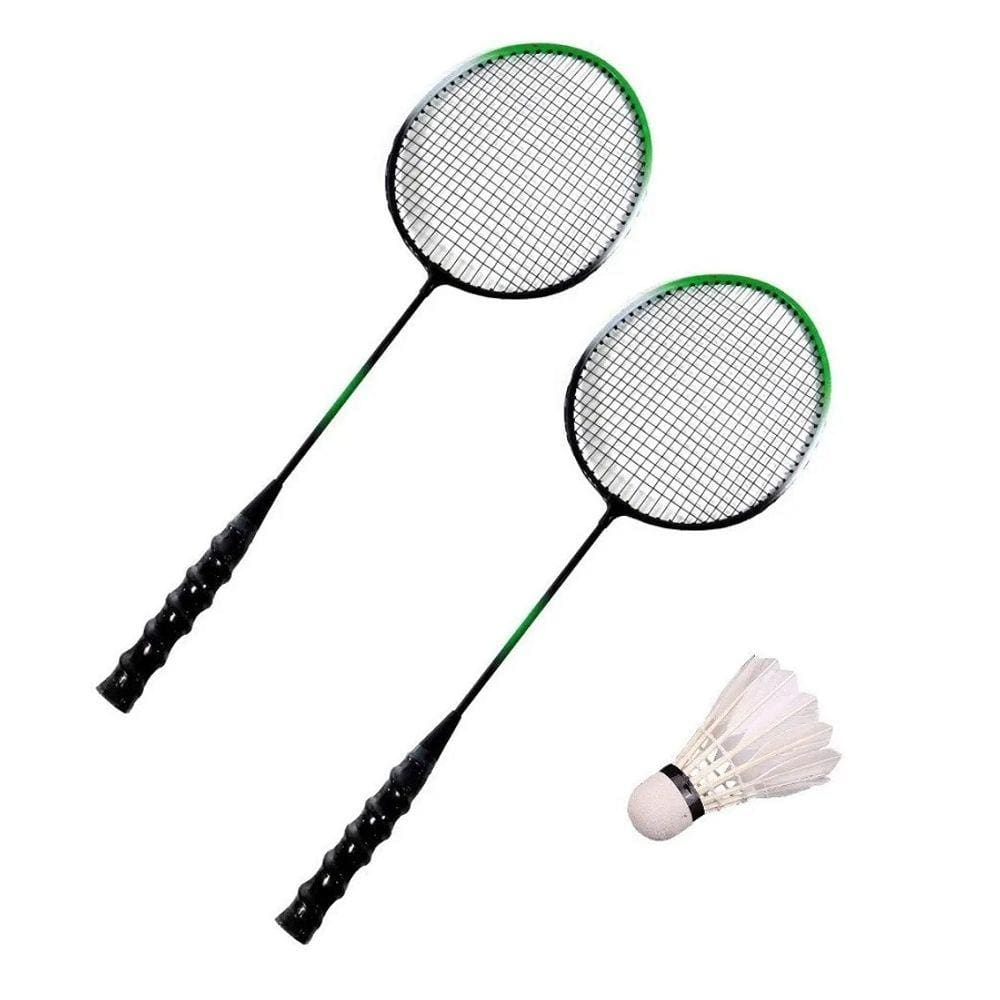 Kit Badminton Starflex 2 Raquetes e 1 Peteca com Raqueteira