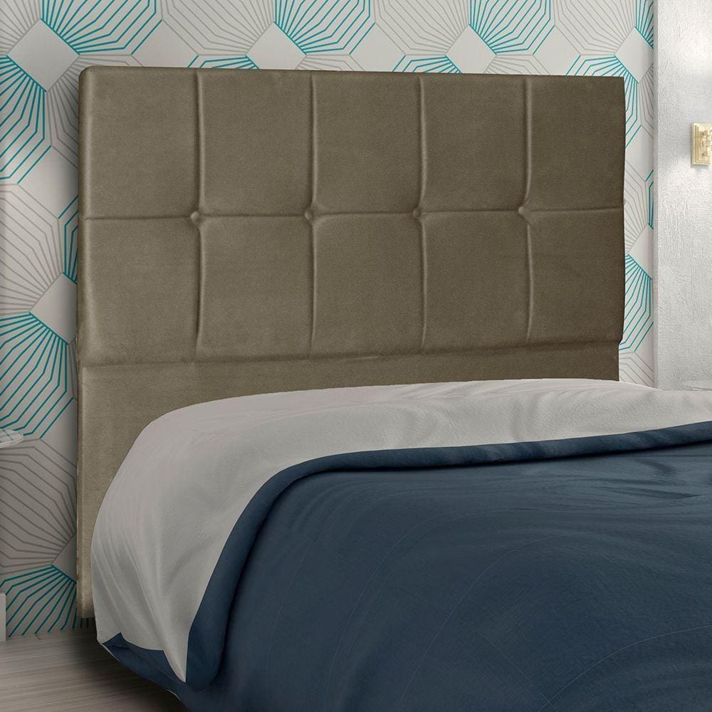Cabeceira Casal 1,60M Lisboa Suede Bege