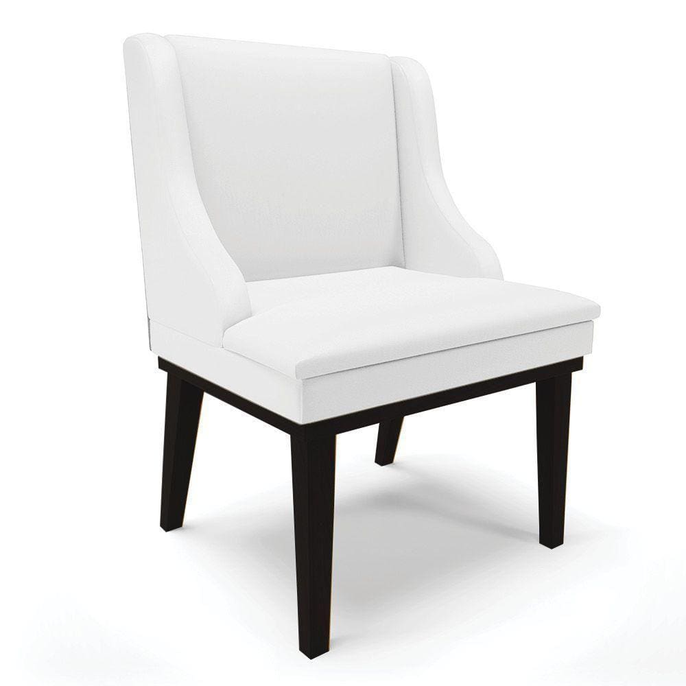 Cadeira De Jantar Liz Corino Base Fixa Madeira Preto Branco