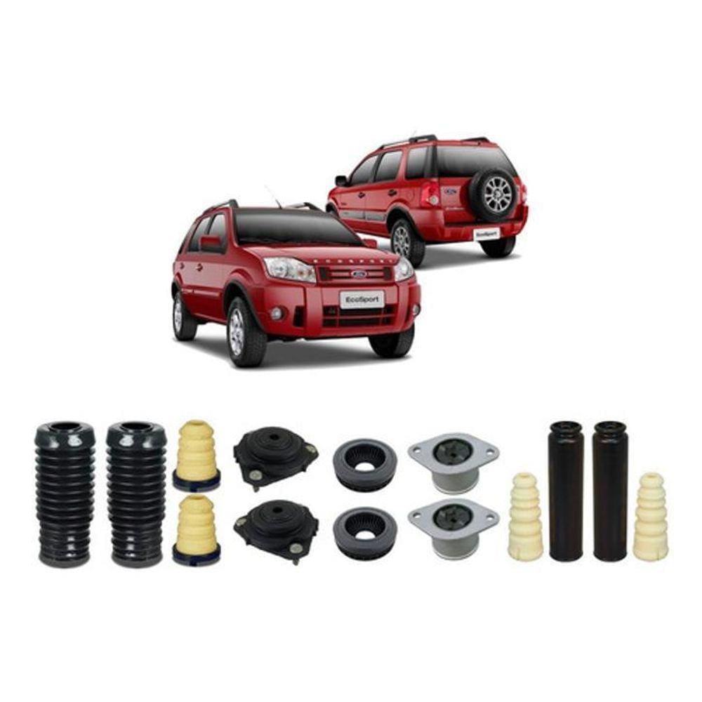 4 Kit Suspensão Dianteiro Traseiro Ecosport 2004 2005 2006