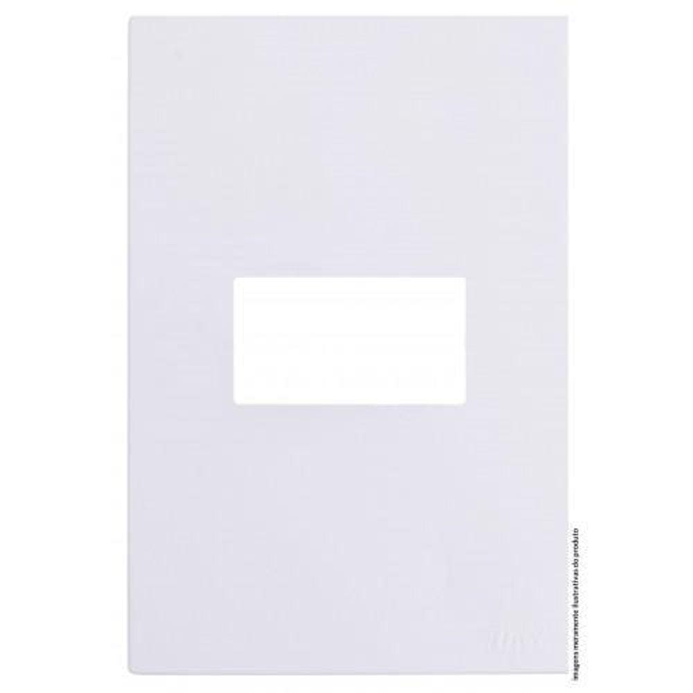 Placa 1 Modulo Hor. Com Suporte 4X2 - Recta Branco Gloss