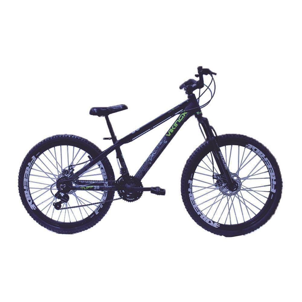 Bicicleta Aro26 Freio a Disco Cambios Shimano PretoAmareloNeon